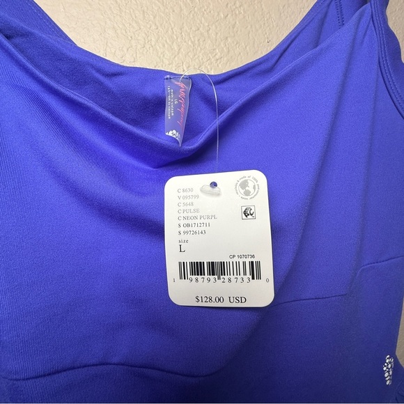 Free People FP Movement Swing Of Things Skort Dress Neon Purple Pulse NWT L - Picture 5 of 6